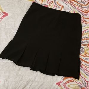 AB Studio Midi Pleated Skirt Suit Skirt Professional Black Women's 14